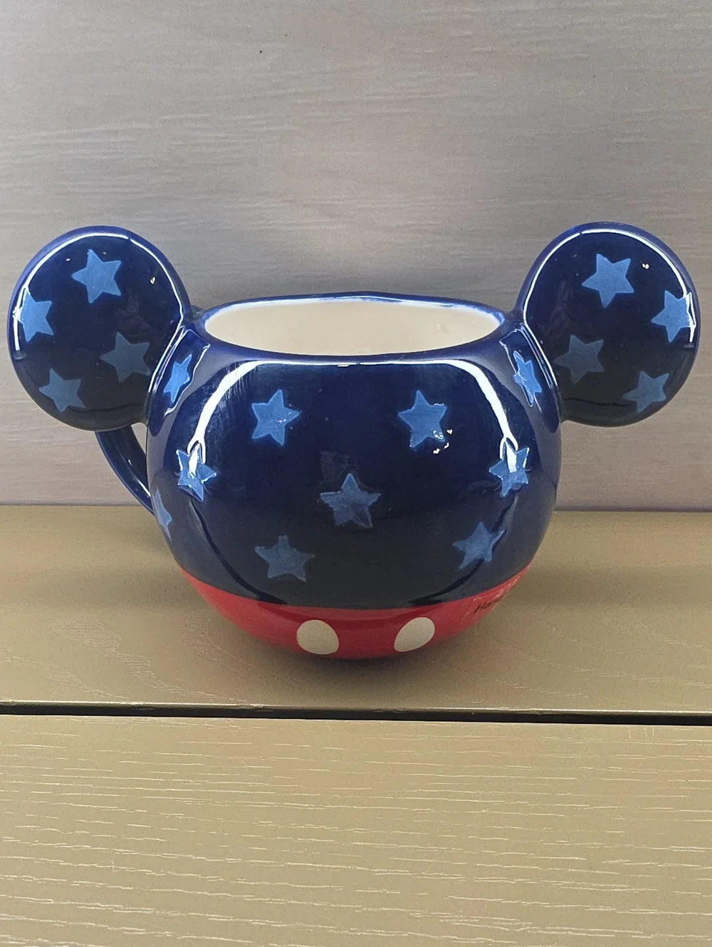 Blue Star Ceramic Mouse Ear Mug